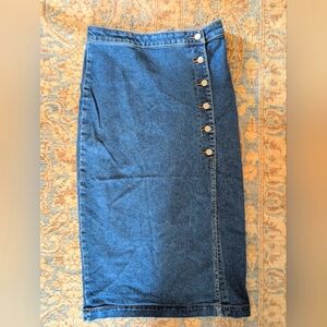 Free People Classic Denim Skirt
